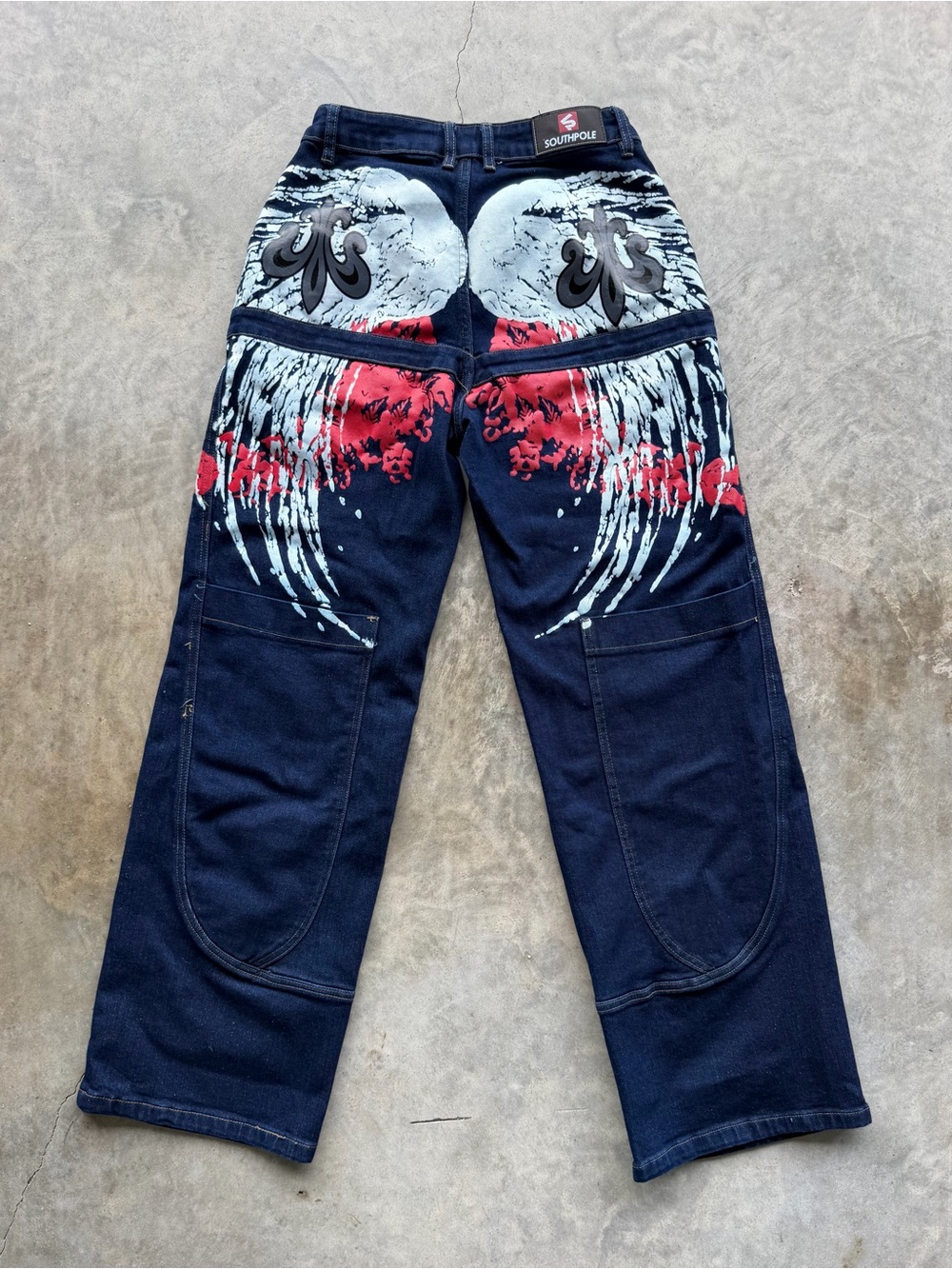 Southpole Baggy Jeans With Angel Wings